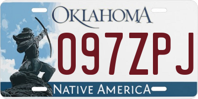 OK license plate 097ZPJ