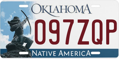 OK license plate 097ZQP