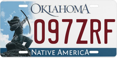 OK license plate 097ZRF