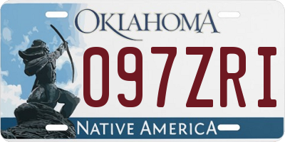 OK license plate 097ZRI