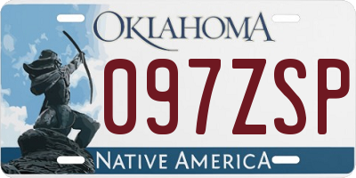 OK license plate 097ZSP