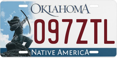 OK license plate 097ZTL