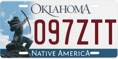 OK license plate 097ZTT