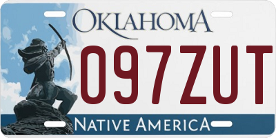 OK license plate 097ZUT