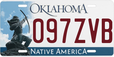 OK license plate 097ZVB