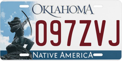 OK license plate 097ZVJ
