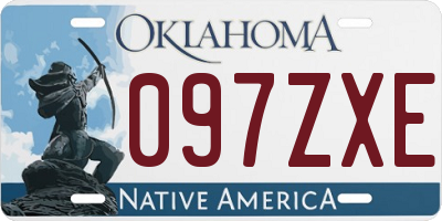 OK license plate 097ZXE