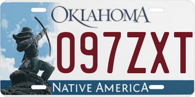 OK license plate 097ZXT