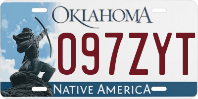 OK license plate 097ZYT