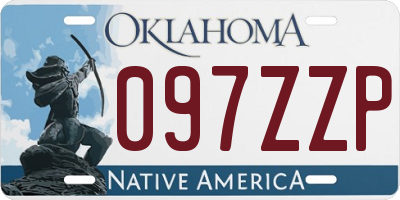 OK license plate 097ZZP