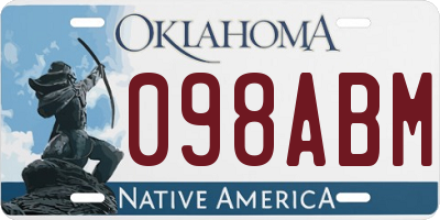 OK license plate 098ABM