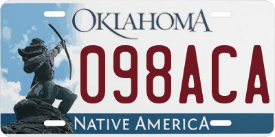 OK license plate 098ACA
