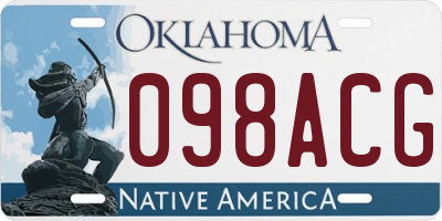 OK license plate 098ACG