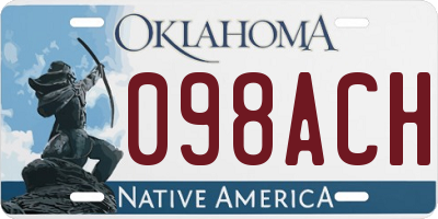 OK license plate 098ACH