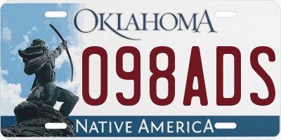 OK license plate 098ADS