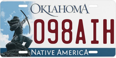 OK license plate 098AIH