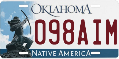 OK license plate 098AIM
