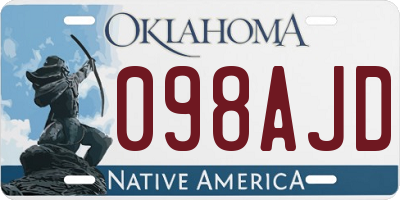 OK license plate 098AJD