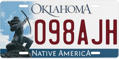 OK license plate 098AJH