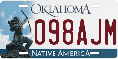 OK license plate 098AJM