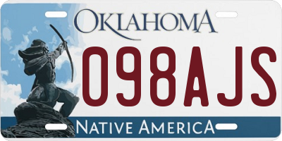 OK license plate 098AJS