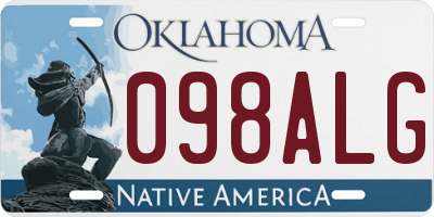 OK license plate 098ALG
