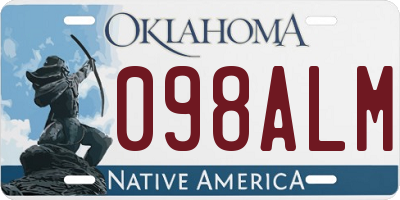 OK license plate 098ALM