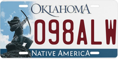 OK license plate 098ALW