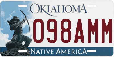 OK license plate 098AMM