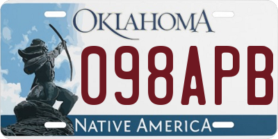 OK license plate 098APB