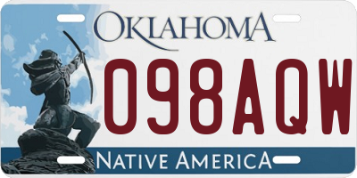 OK license plate 098AQW