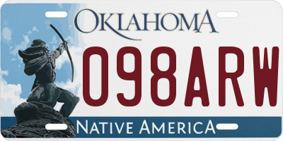 OK license plate 098ARW