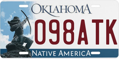 OK license plate 098ATK