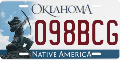 OK license plate 098BCG