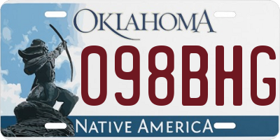 OK license plate 098BHG