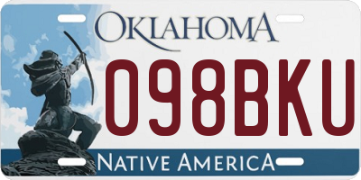OK license plate 098BKU