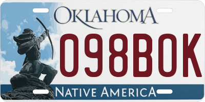 OK license plate 098BOK