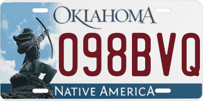 OK license plate 098BVQ
