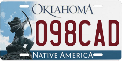 OK license plate 098CAD