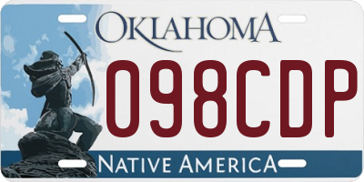 OK license plate 098CDP