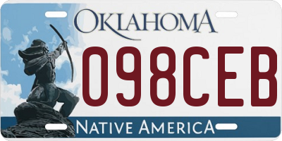 OK license plate 098CEB