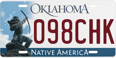 OK license plate 098CHK