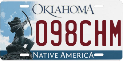 OK license plate 098CHM