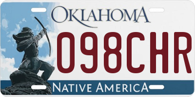 OK license plate 098CHR