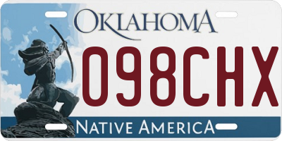 OK license plate 098CHX