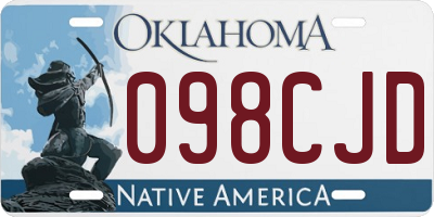 OK license plate 098CJD