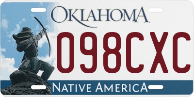 OK license plate 098CXC