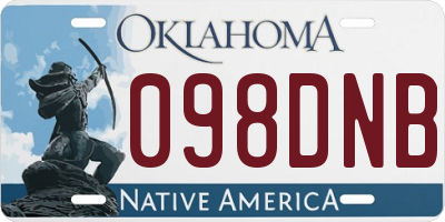 OK license plate 098DNB