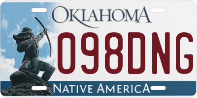 OK license plate 098DNG