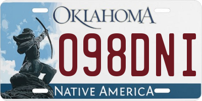 OK license plate 098DNI
